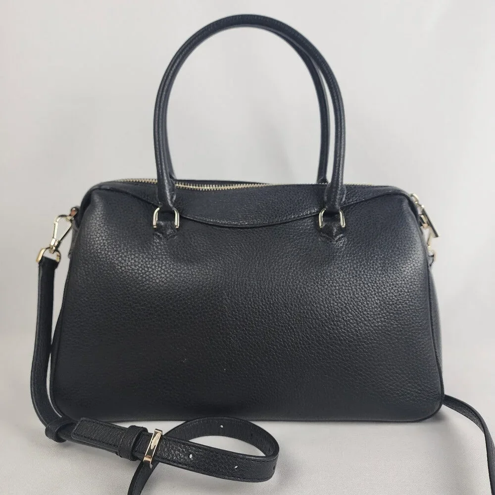 Kate Spade New York Pebbled Leather Black Mimi Satchel - Picture 5 of 9